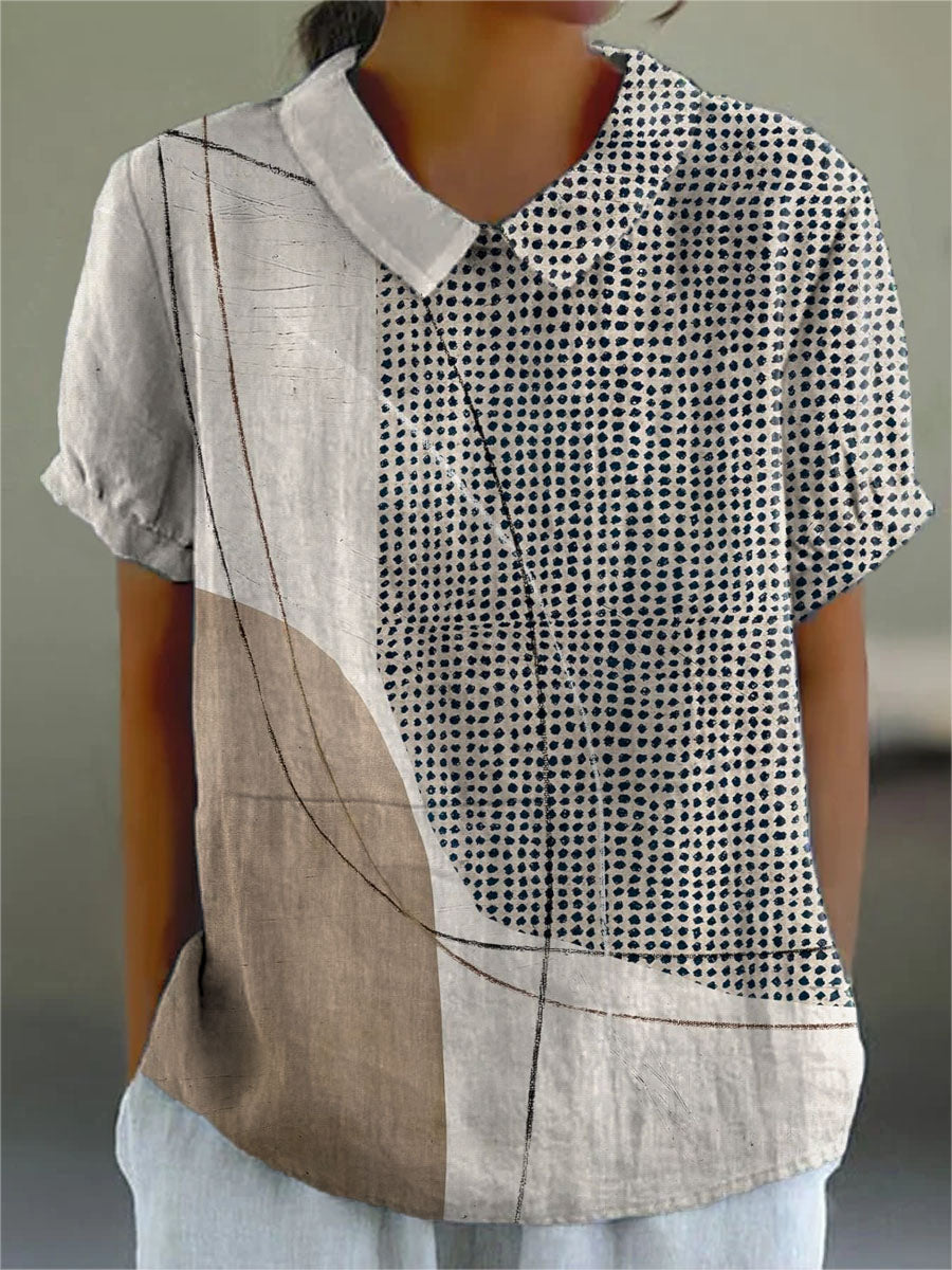 Lana | Camisa com Pontos e Linhas Abstratas