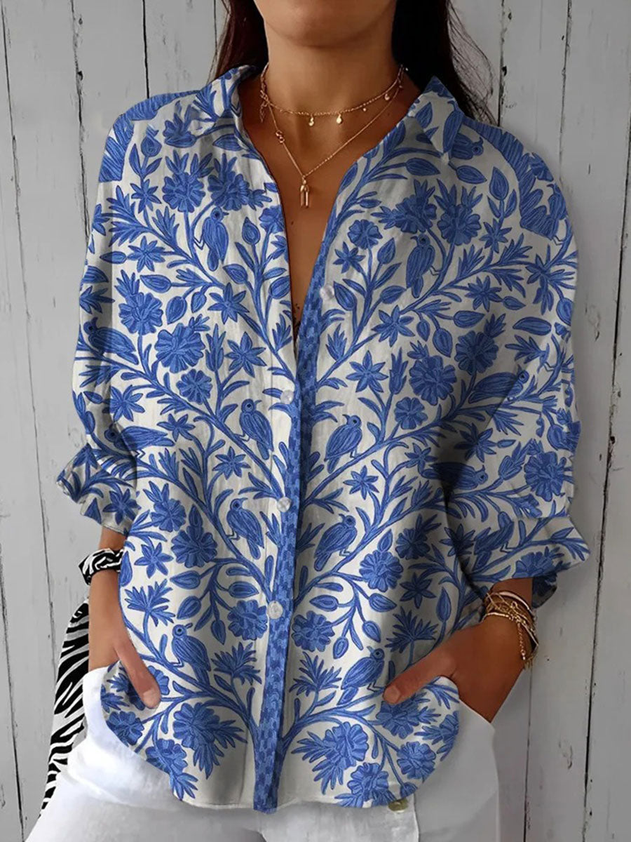 Blusa Analeia™ Jardim Azul